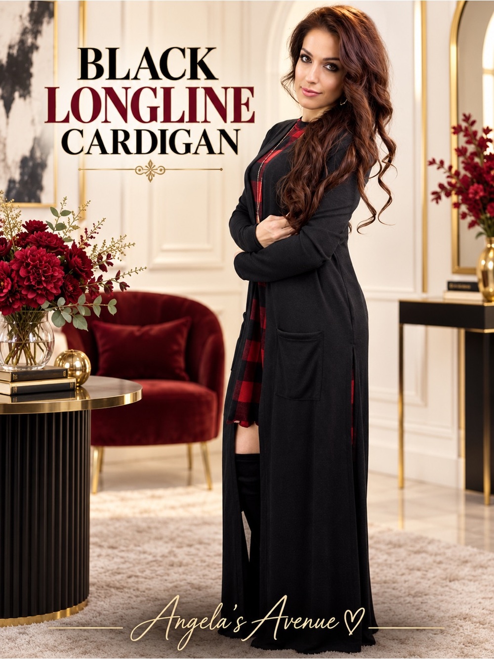 Black Longline Cardigan NEW